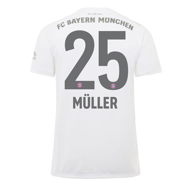 Camiseta Bayern Munich NO.25 Muller Segunda equipación 2019-2020 Blanco